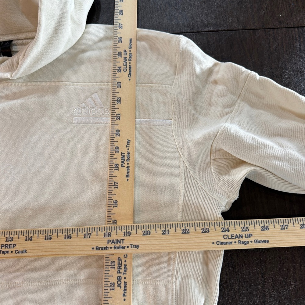 Adidas Men's White Hoodie Sweater with Zipper Pockets Sz L - Picture 7 of 9